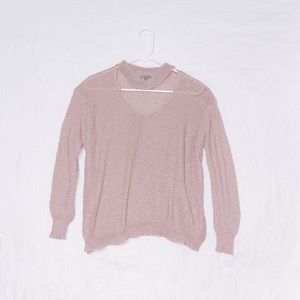 Charlotte Russe Choker Long Sleeve Knit Sweater
